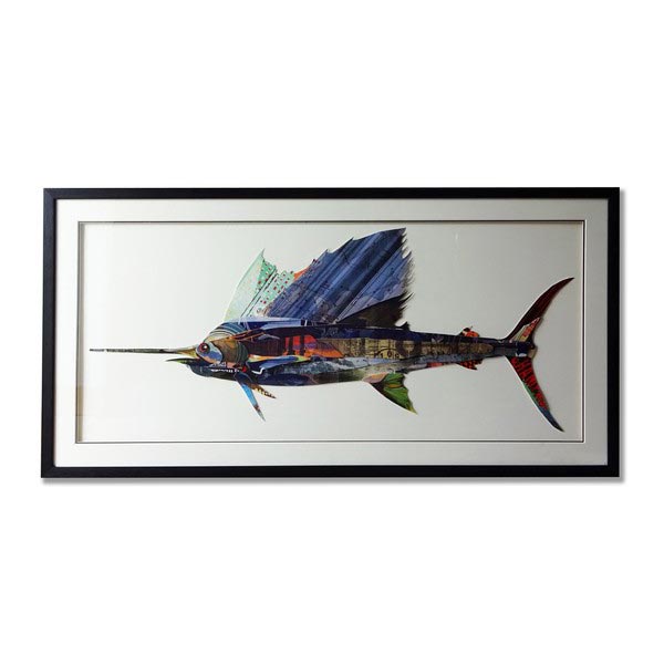 Πίνακας Κολάζ “Swordfish” 130x65 εκ.