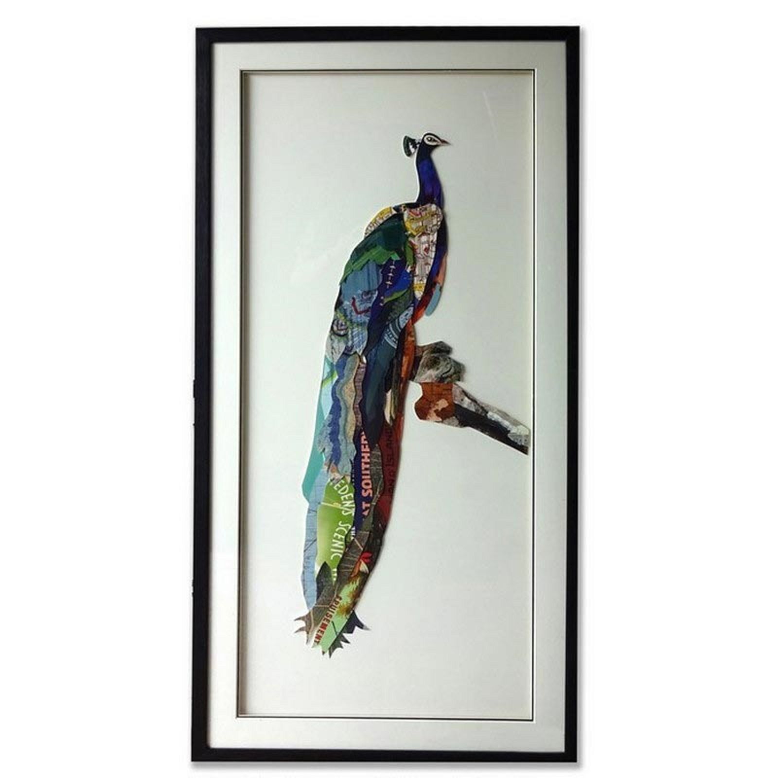 Πίνακας Κολάζ “Peacock” 130x65 εκ.