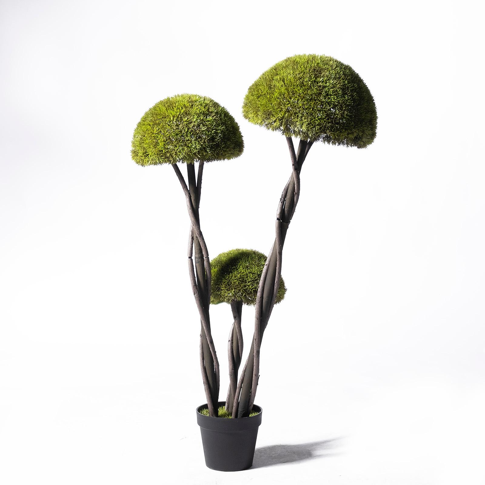 UV Τεχνητό Δέντρο Μπονσάι Moss ''Mushroom'' Τριπλό Πράσινο 120 εκ.