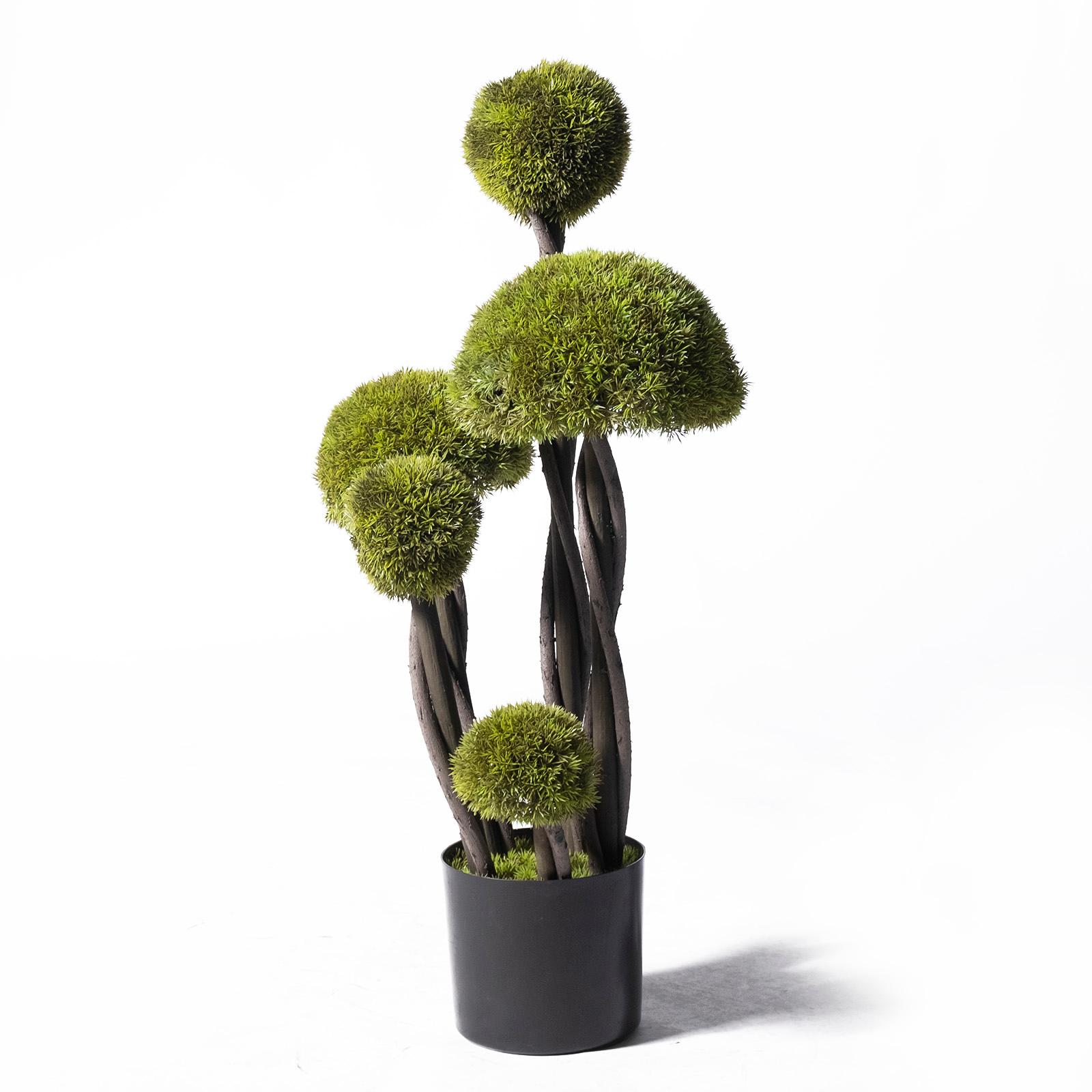 UV Τεχνητό Δέντρο Μπονσάι Moss ''Mushroom'' Πενταπλό Πράσινο 90 εκ.