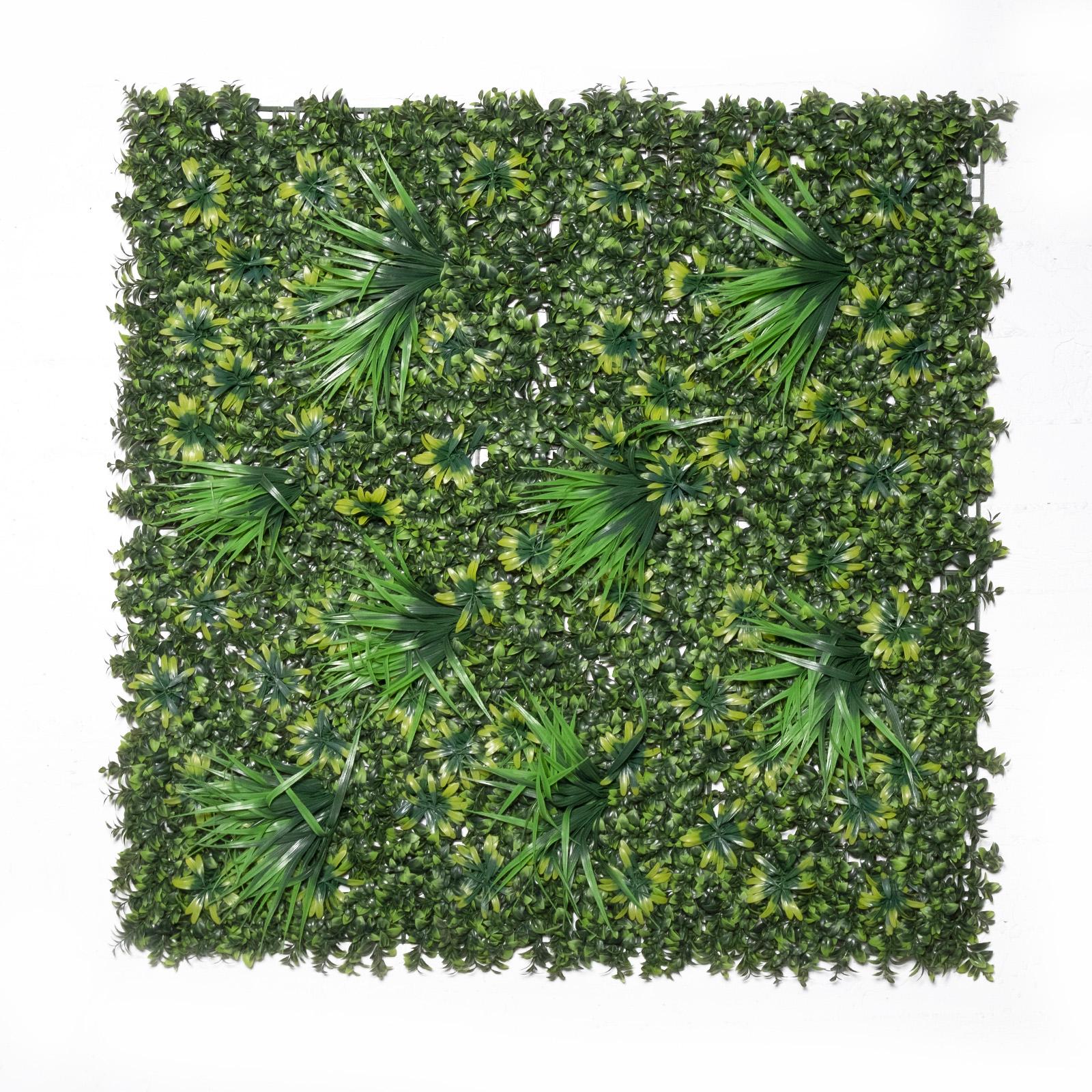 Artificial Wall Panel Ficus with Grass "HoppingGrass" 100x100 cm.