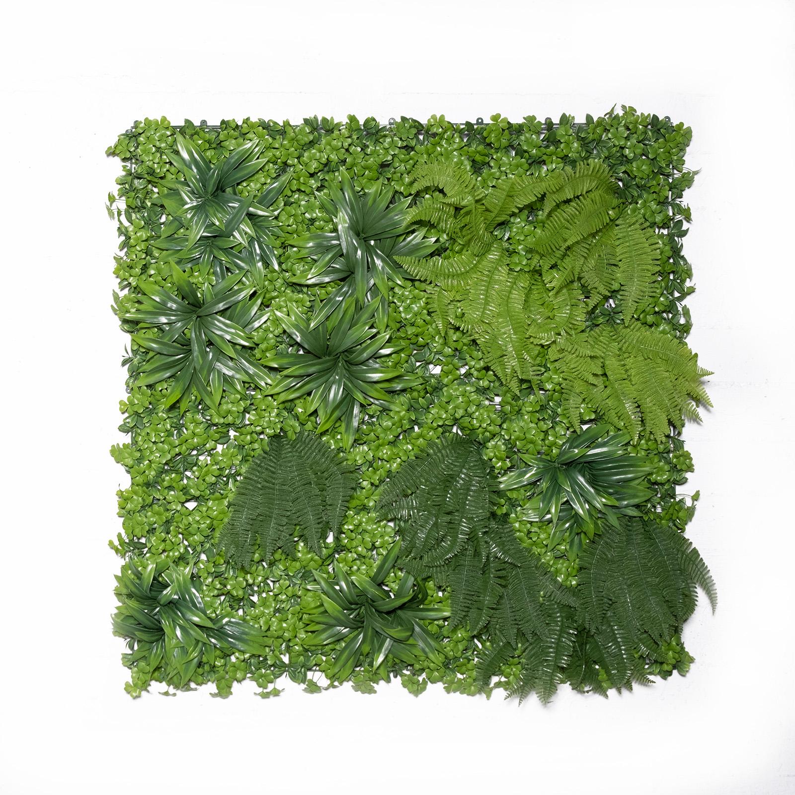 Artificial Wall Panel Clover with Fern "Lucky" 100x100 cm.