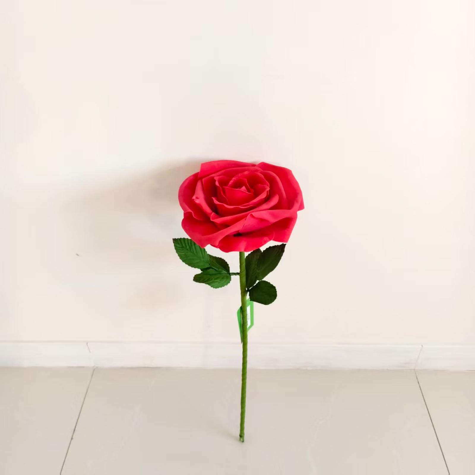 Artificial Giga Rose Spray "Crimsona" D20 Red 60 cm.