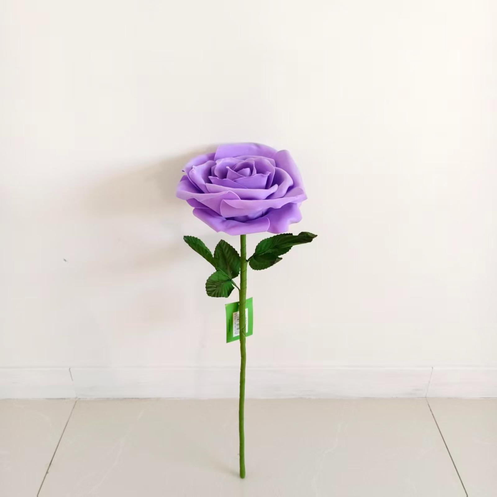Artificial Giga Rose Spray "Violae" D20 Purple 60 cm.