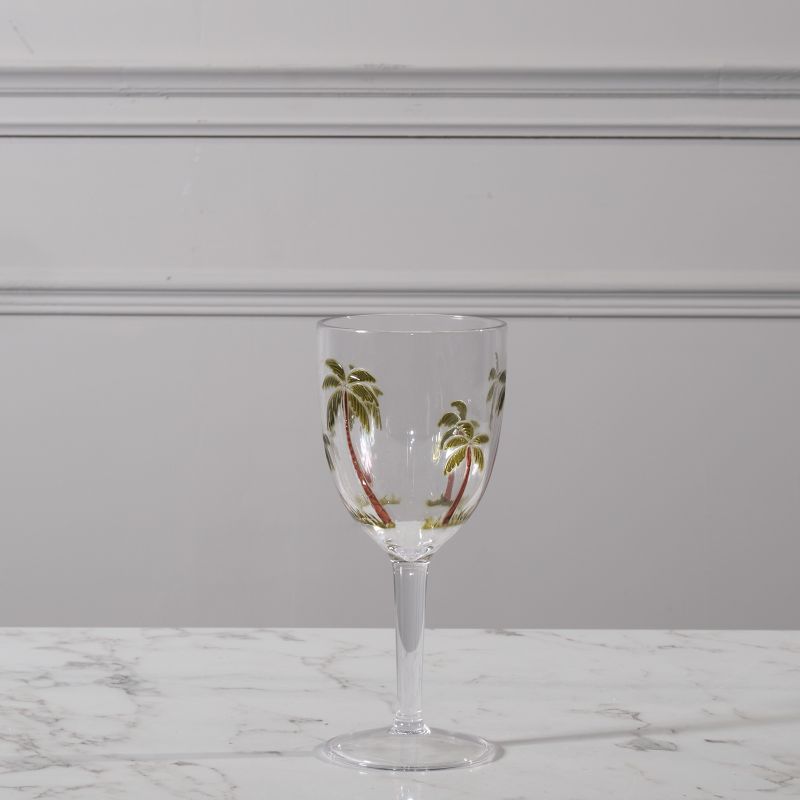 Ποτήρι Κρασιού Πλαστικό Φοίνικες Διάφανο 9x9x20,5 εκ.