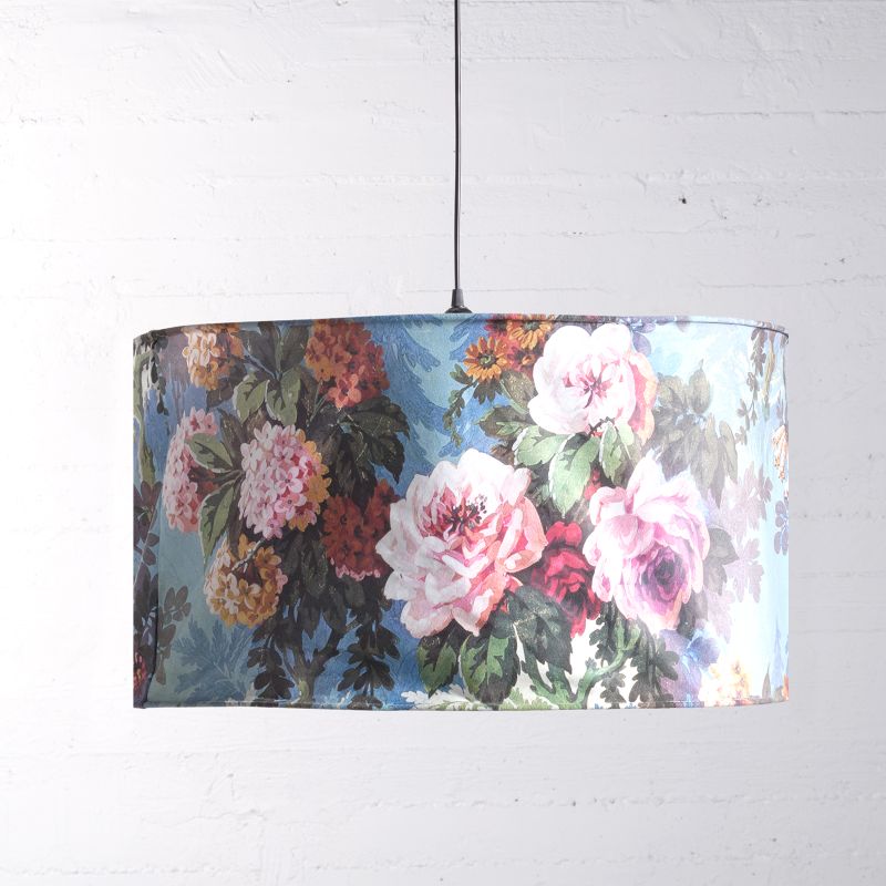 Φωτιστικό Οροφής Βελούδινο “Floral” Πολύχρωμο Ε27 70x70x38 εκ.