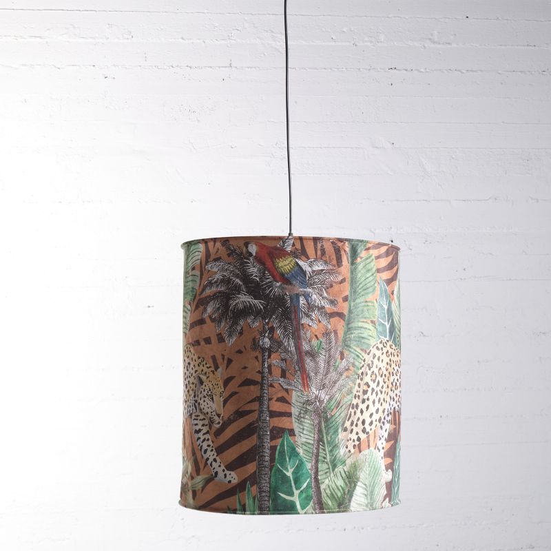 Φωτιστικό Οροφής Βελούδινο “Animal Print” Πολύχρωμο Ε27 50x50x56 εκ.