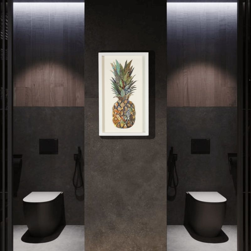 Πίνακας Κολάζ “Pineapple” 30x50 εκ.