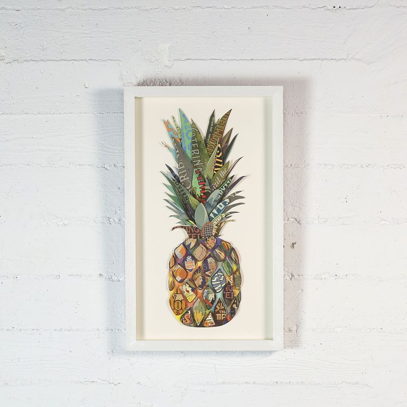 Πίνακας Κολάζ “Pineapple” 30x50 εκ.