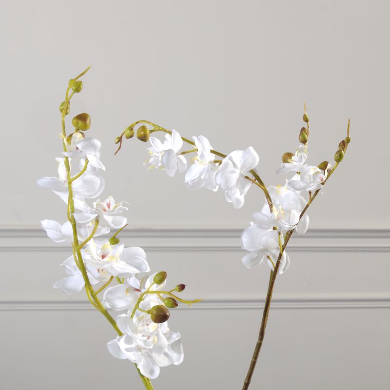 Τεχνητό Φυτό Ορχιδέα Phalaenopsis Λευκό 50 εκ.