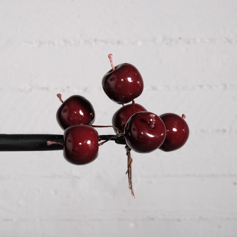 Διακοσμητικό Μήλο Σκούρο Κόκκινο Set/24 Ø3,5 εκ.