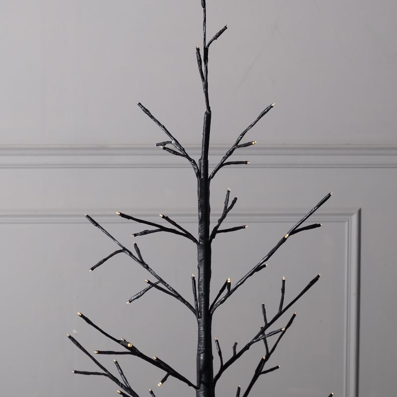 Διακοσμητικό Δέντρο Σιδερένιο Μαύρο με 118 Led 80x80x150 εκ.