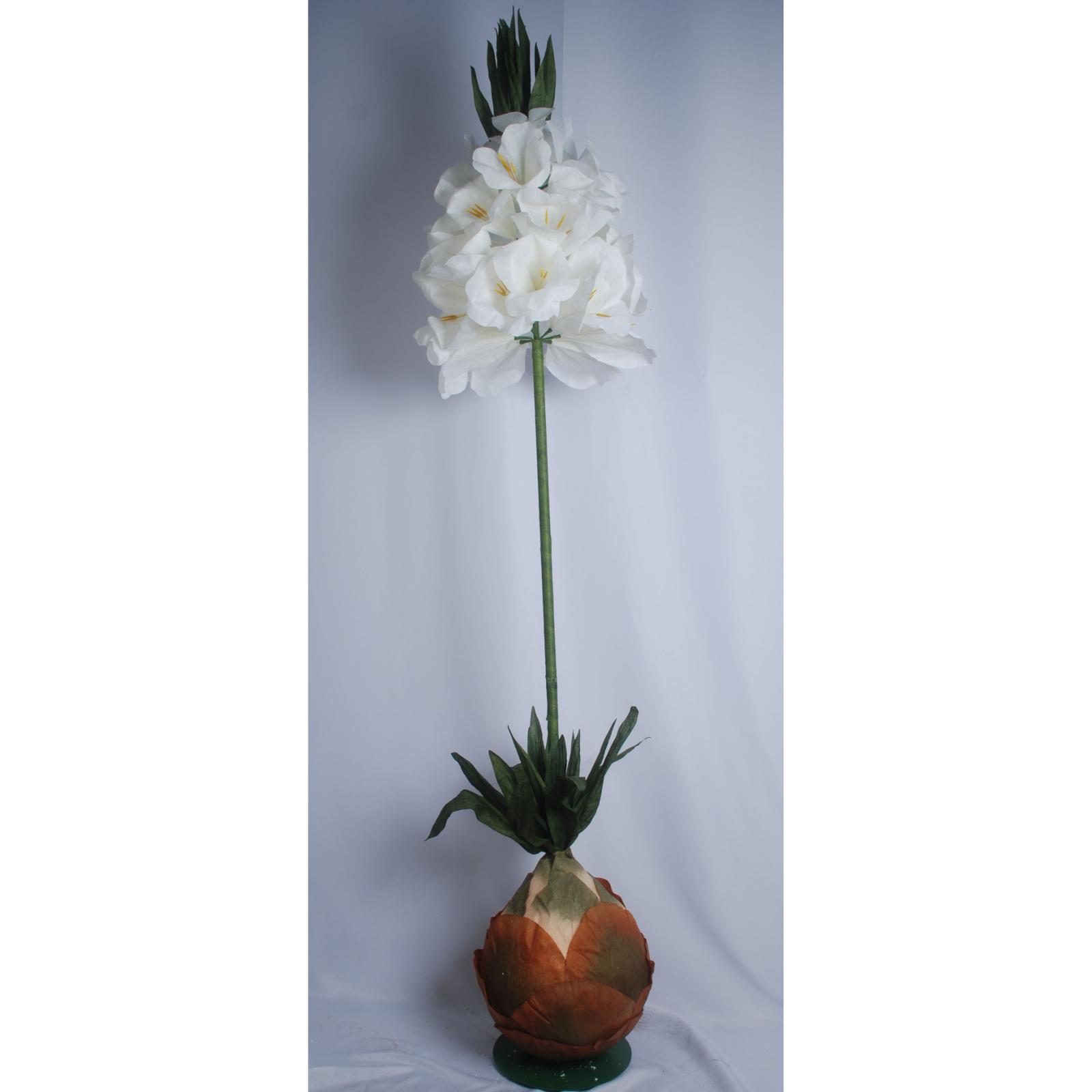 Τεχνητό Κλωνάρι Ανανά "Ivory Crown" D65 Λευκό 240 εκ.